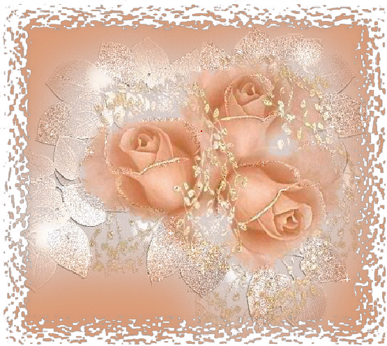 Картинка Персиковые розы из коллекции Картинки анимация Цветы
