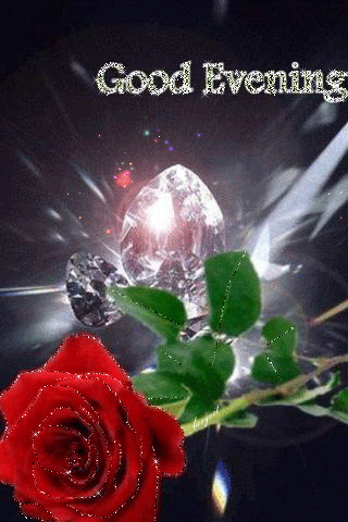 Картинка Роза в блеске бриллиантов из коллекции Картинки анимация Цветы