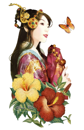 Картинка Девушка в кимоно из коллекции Картинки анимация Девушки