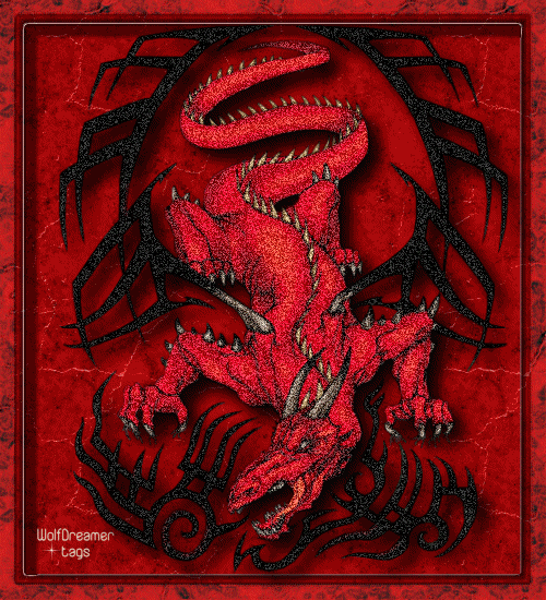 Картинка Красный дракон из коллекции Картинки анимация Животные
