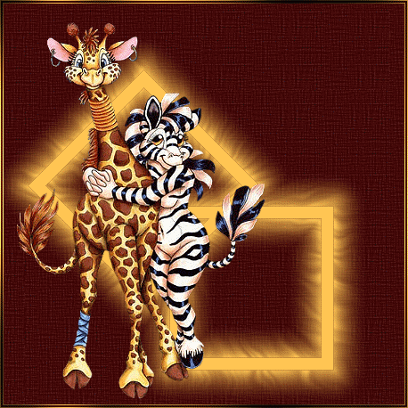 Картинка Жираф и зебра из коллекции Картинки анимация Животные
