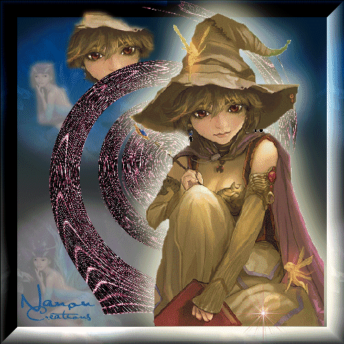 Картинка Аниме девушка в костюме ведьмы из коллекции Картинки анимация Аниме