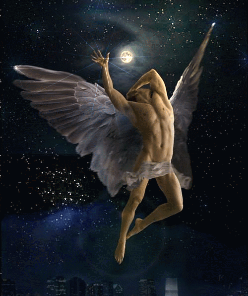 Картинка Ангел в звездах из коллекции Картинки анимация Мужчины