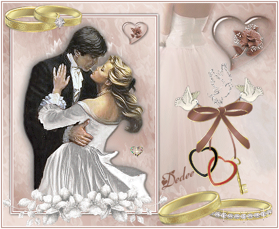 Картинка Свадебная открытка из коллекции Картинки анимация Любовь и романтика
