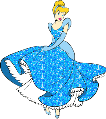 Картинка Золушка в голубом платье из коллекции Картинки анимация Мультяшки детям