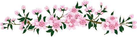 Картинка Розовые цветочки из коллекции Картинки анимация Разделители и линеечки
