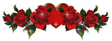 Картинка Сердца и розы из коллекции Картинки анимация Разделители и линеечки