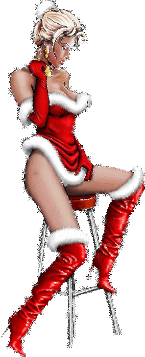 Картинка Снегурочка на стуле из коллекции Картинки анимация Новый год и Рождество 2024