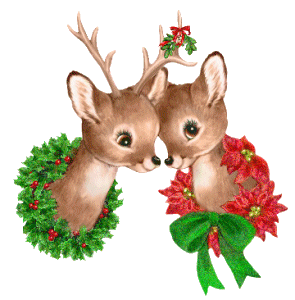 Картинка Рождественские олени из коллекции Картинки анимация Новый год и Рождество 2024