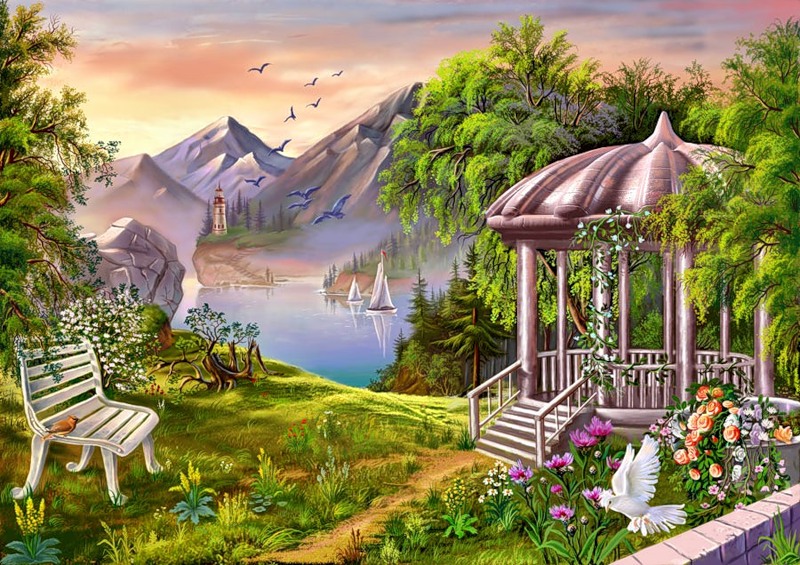 Картинка Райский сад из коллекции Обои для рабочего стола Природа