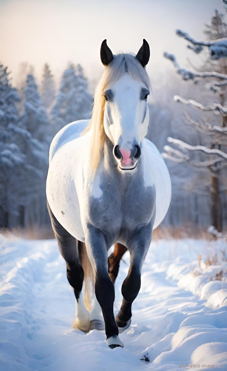 Картинка Лошадь зимой фото из коллекции Обои для рабочего стола Животный мир