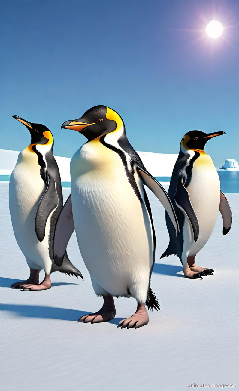 Картинка Прикольные пингвины из коллекции Обои для рабочего стола Птицы