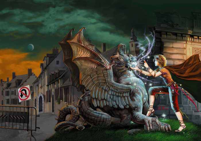 Картинка Девушка и дракон из коллекции Обои для рабочего стола Фэнтези