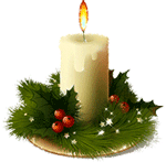 Картинка Рождественская свеча из коллекции Картинки анимация Маленькие картинки