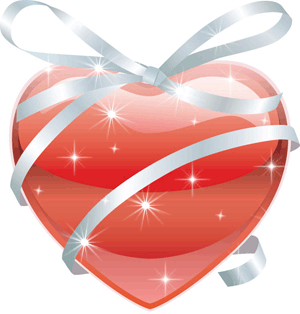 Картинка Сердце в подарок из коллекции Картинки анимация Сердечки и Валентинки