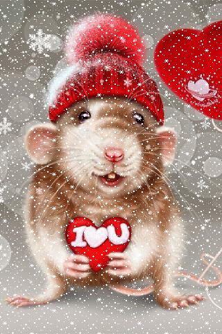 Картинка Красивые новогодние открытки с Крысой из коллекции Открытки поздравления С Новым годом 2025