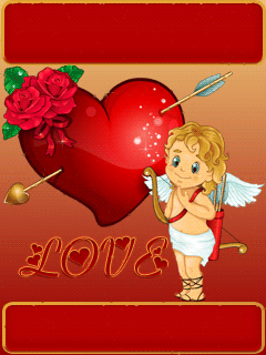 Картинка Купидон и сердечко из коллекции Открытки поздравления День Святого Валентина