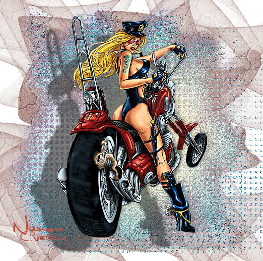 Картинка Девушка на мотоцикле из коллекции Картинки анимация Транспорт