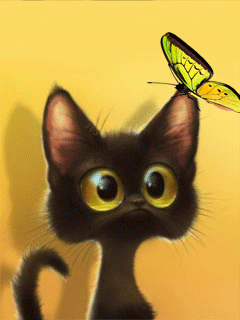 Картинка Прикольный котенок из коллекции Анимация на телефон Кошки анимашки