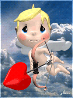 Картинка Купидон с сердечком из коллекции Анимация на телефон Любовь