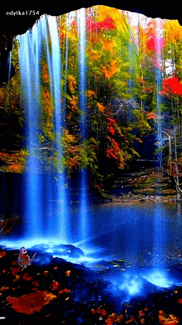 Картинка Красивый водопад из коллекции Картинки анимация Природа
