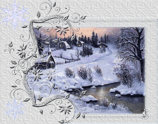 Картинка Зимний пейзаж из коллекции Картинки анимация Природа