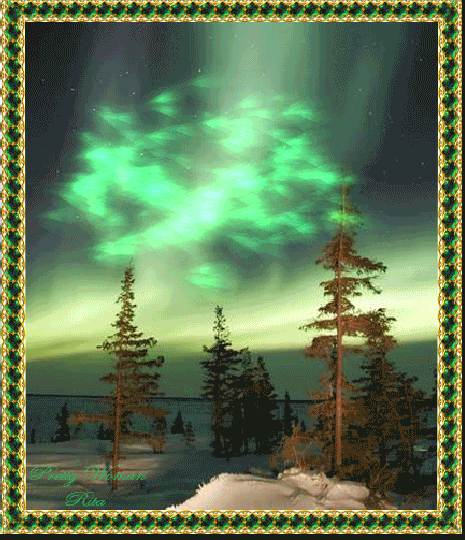 Картинка Анимация Северное сияние из коллекции Картинки анимация Природа