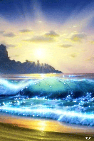 Картинка Морской пейзаж анимация из коллекции Картинки анимация Природа