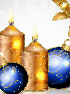 Картинка Новогодний фон Свечи и шары из коллекции Анимация на телефон С новым годом 2024