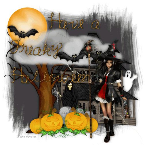Картинка Хэллоуин открытка с анимацией из коллекции Открытки поздравления Хэллоуин