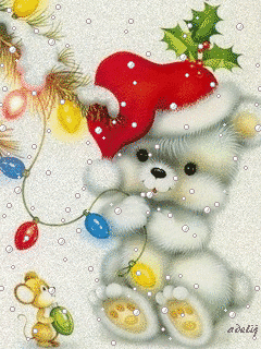 Картинка Новогодний мишка из коллекции Анимация на телефон Новогодние картинки