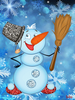 Картинка Весёлый снеговик из коллекции Анимация на телефон Новогодние картинки