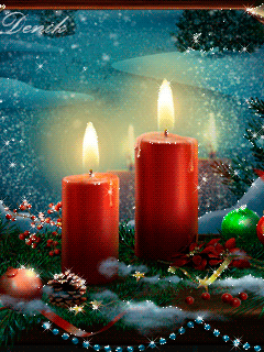 Картинка Новогодние свечи из коллекции Анимация на телефон Новогодние картинки