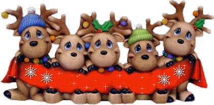 Картинка Рождественские олени из коллекции Открытки поздравления Рождество Христово