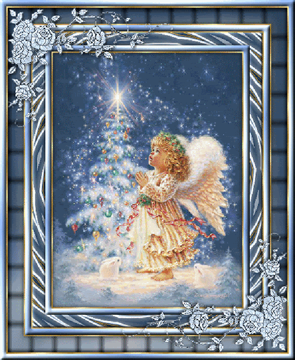 Картинка Ангелочек в Рождество из коллекции Открытки поздравления Рождество Христово