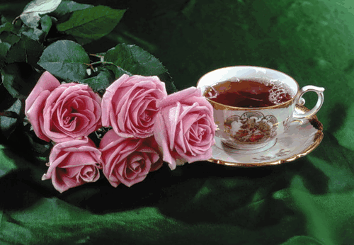Картинка Чайные розы из коллекции Картинки анимация Цветы