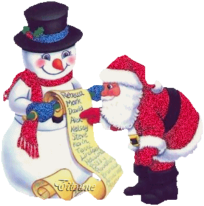 Картинка Дед Мороз и снеговик из коллекции Картинки анимация Новый год и Рождество 2024