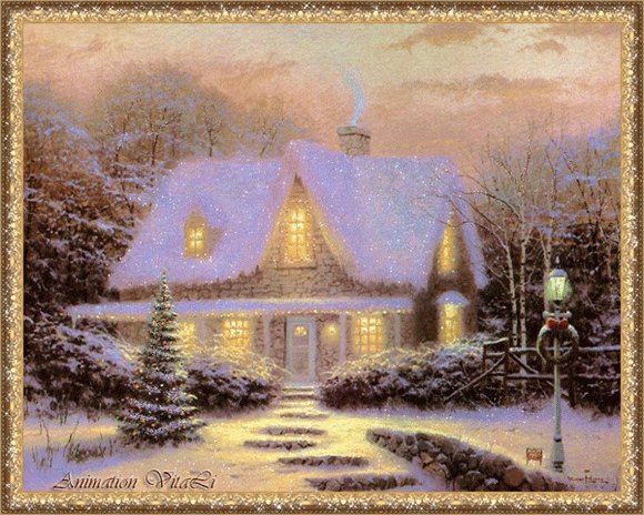 Картинка Снежный домик из коллекции Картинки анимация Новый год и Рождество 2024