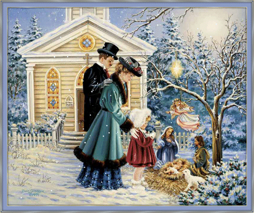 Картинка Рождественский сочельник из коллекции Картинки анимация Новый год и Рождество 2024