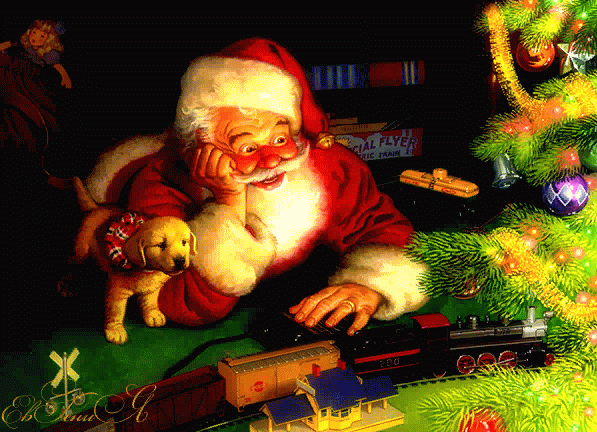 Картинка Санта Клаус из коллекции Картинки анимация Новый год и Рождество 2024