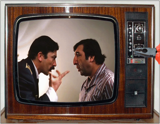 Старый телевизор - Юмор и гиф приколы