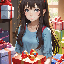 Девочка с подарками