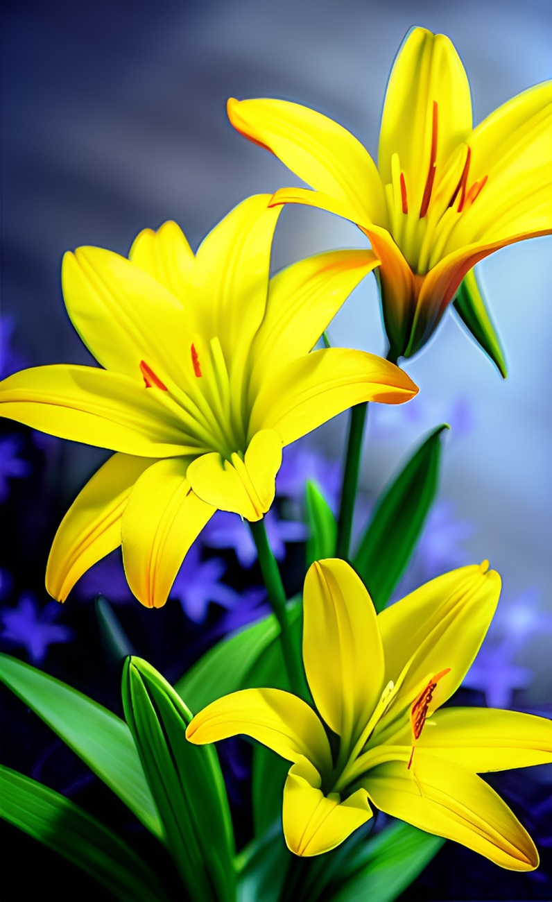Картинка Желтые лилии из коллекции Обои для рабочего стола Цветы