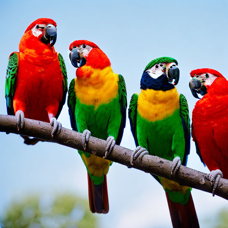 Четыре попугая - Птицы