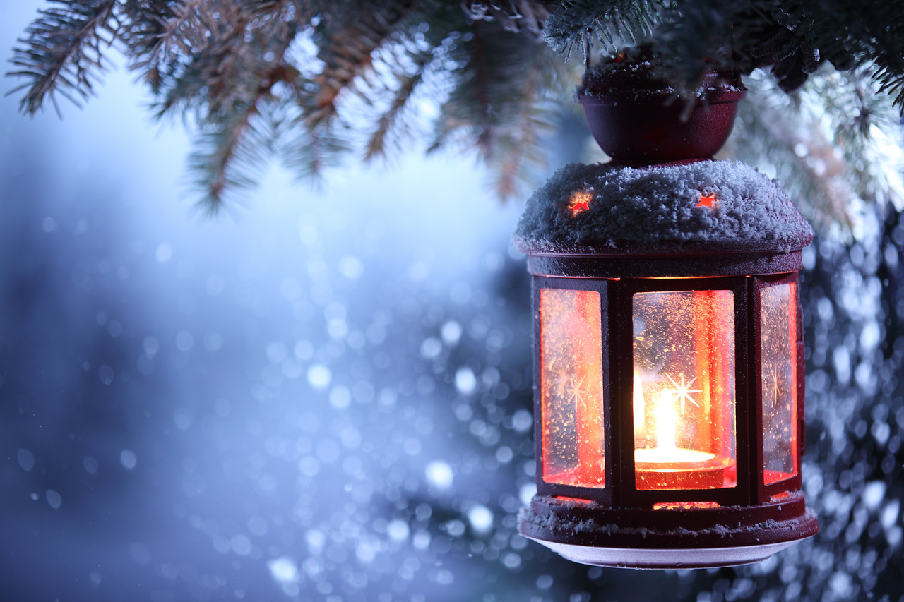 Рождественский фонарь - Новогодние обои