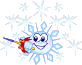 Картинка Смайлик-снежинка из коллекции Картинки анимация Маленькие картинки