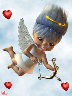 Картинка Валентинка с ангелчком из коллекции Картинки анимация Сердечки и Валентинки