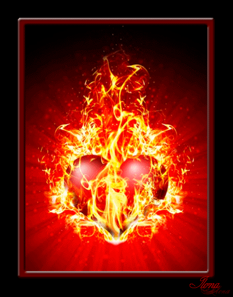 Картинка Сердце в огне из коллекции Картинки анимация Сердечки и Валентинки