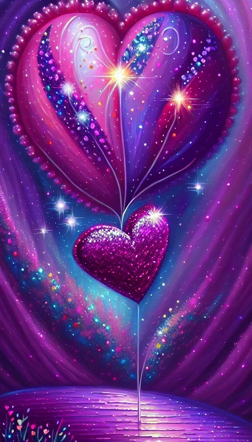 Картинка Фиолетовое сердце из коллекции Открытки поздравления День Святого Валентина