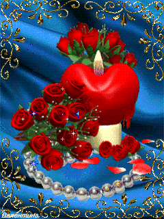 Картинка Розы с сердцем из коллекции Анимация на телефон Розы